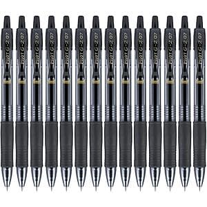 14-Pk Pilot G2 Premium Fine Point Rolling Ball Gel Pens (Black/0.7mm) $13