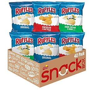 40-Count 1-Oz Ruffles Potato Chips Variety Pack $14.80 w/ Subscribe & Save