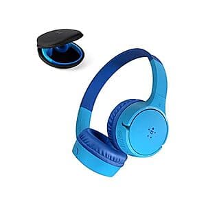 Belkin Kids' SoundForm Mini Wireless Bluetooth Headphones w/ Case (Blue) $10 + Free S/H w/ Prime