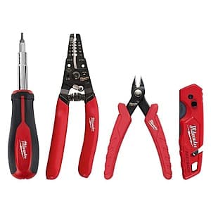 4-Piece Milwaukee Electrician's Hand Tool Kit $24.90 + Free Shipping