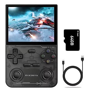 Select Accts: GAMINJA K36 Retro Game Emulation Handheld (Black) $19.10 & More + Free Shipping