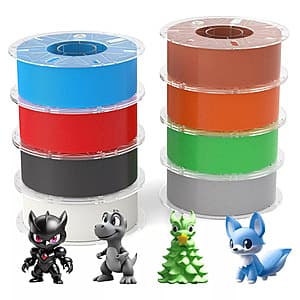 Creality Hyper PLA filament spools with RFID tags in various colors for 3D printing.