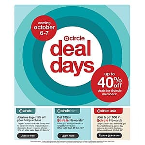 New Member Target Offers: Join Target Circle & Get 15% Off Your First Shopping Trip (Exclusions apply) & More