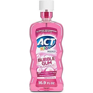 Select Accounts: 16.9-Oz ACT Kids Anti-Cavity Fluoride Rinse (Bubble Gum Blowout) $2.90 w/ S&S