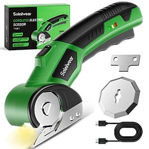 Soleilwear 4V Rechargeable Cordless Cardboard Cutter Scissors $15
