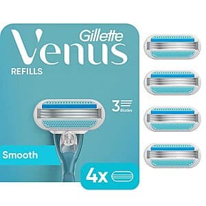 Prime Members: 4-Count Gillette Venus Women's Original 3 Blade Razor Refills $4.80 w/ Subscribe & Save + Free Shipping