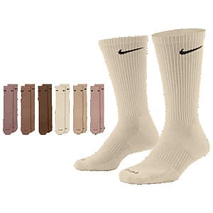 6-Pairs Nike Everyday Plus Cushioned Socks (Neutral/Multi, size S or M) $12 + Free Shipping