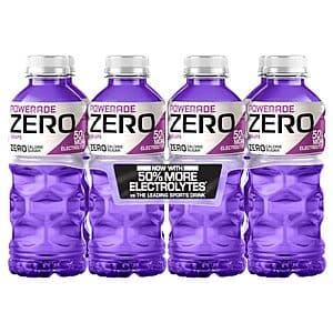 Select Accounts: 8-Pk 20-Oz POWERADE ZERO Sports Drink (Grape) $3.30 w/ S&S & More