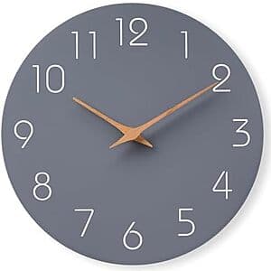 8" Mosewa Silent Non-Ticking Battery Operated Wall Clock $5