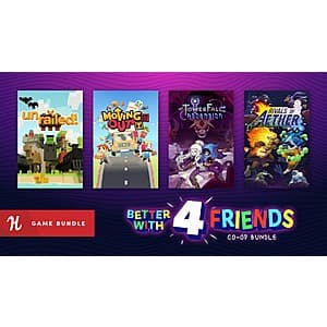 8-Game Better w/ 4 Friends Co-op Bundle (PC Games): Unrailed!, Moving Out & More $10