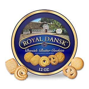 12-Oz Royal Dansk Danish Butter Assorted Cookies Tin $3.85 w/ Subscribe & Save