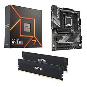 AMD Ryzen 7 7700X + Gigabyte B650 Gaming X AX v2 + 32GB Crucial Pro OC DDR5 $500 & More + Free Store Pickup