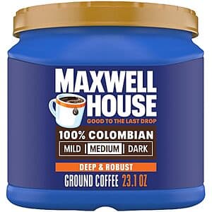 Prime Members: 23.1-Oz Maxwell House Colombian Medium Roast Ground Coffee $8.75 w/ S&S + Free S&H