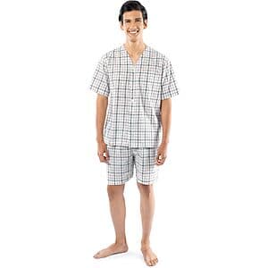 Prime: Fruit of the Loom Men's Broadcloth Short Sleeve Pajama Set (Limited Sizes) from $6.10 + Free Shipping