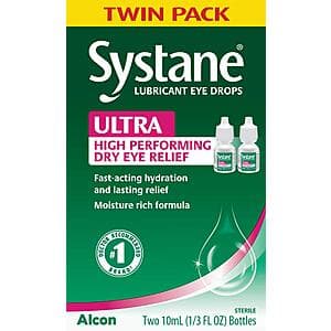 2-Count .33-Oz Systane Ultra Lubricant Eye Drops $11.65 w/ Subscribe & Save