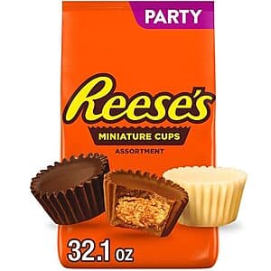 32.1-Oz Reese's Miniatures Peanut Butter Cups (Assorted Flavors) $10.25 w/ Subscribe & Save