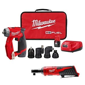 Milwaukee M12 Fuel 12V Brushless Cordless 3/8" Drill Driver + M12 3/8" Ratchet $169 + Free Shipping