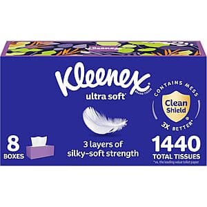 Kleenex Facial Tissues: Trusted Care $8.35, Ultra Soft $8.20 & More w/ Subscribe & Save