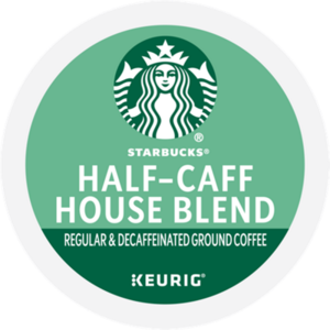 22-ct Starbucks Half-Caff House Blend Coffee K-Cup Box $3.99 