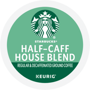 22-ct Starbucks Half-Caff House Blend Coffee K-Cup Box $3.99