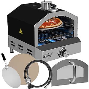 Deco Chef 2-in-1 Portable Outdoor Propane Gas Pizza Oven & Grill (Black) $89 + Free Shipping
