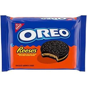 12.35-Oz Oreo REESE'S Peanut Buttery Creme Chocolate Sandwich Cookies 2 for $7.65 w/ Subscribe & Save