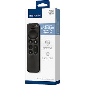 Insignia Apple TV Silicone Remote Cover (Black) $1 + Free Pickup