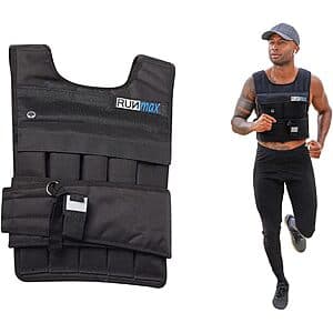 40-Lbs RUNFast Pro Weighted Vest w/ 4-Lbs Adjustable Increments $25 + Free S&H w/ Amazon Prime