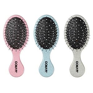 3-Pack Conair Detangling Mini Hair Brush Set $6.30