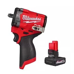 Select Locations: Milwaukee M12 FUEL Stubby 3/8" Impact Wrench + 5Ah Battery Pack $229 + Free Pickup