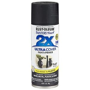 6-Pack 12-Oz Rust-Oleum Painter's Touch 2X Ultra Cover Spray Paint (Flat Black) $16.95