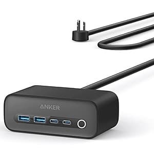 Anker 7-in-1 Charging Station w/ 5' Cord (2 USB-C, 2 USB-A, 3 AC) $30