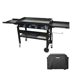 37" Razor 4-Burner Propane Gas Griddle Flat Top Grill w/ Foldable Shelves & Cover $200 + Free S&H