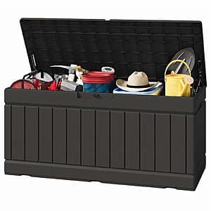 82-Gallon Homall Lockable Outdoor Storage Resin Deck Box $50 + Free S&H