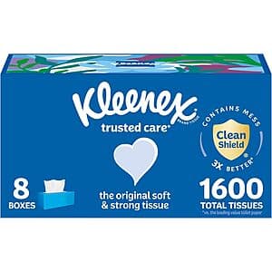 Select Accts: 8-Pack 200ct Kleenex Trusted Care 2-Ply Facial Tissues $13.60 w/ Subscribe & Save