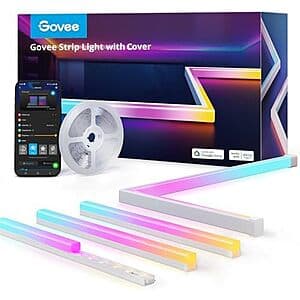 16.4' Govee Smart RGBIC LED Diffuser Channel Strip Lights w/ Covers $50 + Free Shipping
