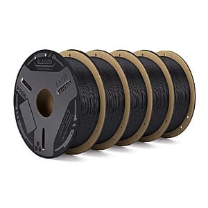 5x 1KG Spools Elegoo PETG-GF (Glass Fiber) 3D Printer Filament (3 Colors) $62 + Free S&H