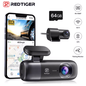 REDTIGER 4K Front/1080p Rear Wi-Fi GPS Dual Dash Cam w/ ADAS & App Control $45.85 + Free Shipping