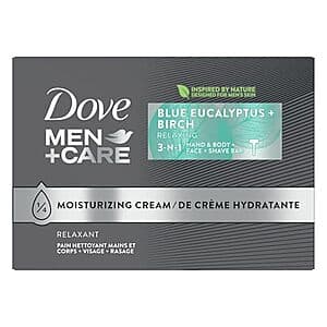 8-Pk 3.75-Oz Dove Men + Care 3-in-1 Cleanser Bars (Blue Eucalyptus + Birch) $9.65 w/ S&S
