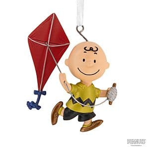 Hallmark Peanuts 75th Anniversary Charlie Brown w/ Kite Christmas Ornament $5.50