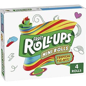 4-Count Fruit Roll-Ups Tropical Tie-Dye Mini Roll-Ups $0.75 w/ S&S