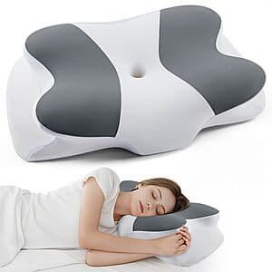 DONAMA Ergonomic Cervical Memory Foam Pillow w/ Cooling Washable Cover (Various) $15
