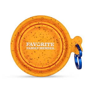 The Dodo Silicone Collapsible Speckled Pet Bowl w/ Bird Carabiner (Yellow) $2.95