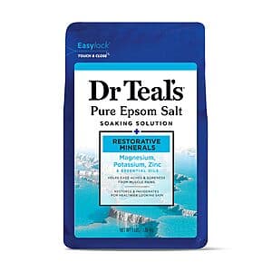 3-lbs Dr Teal's Pure Epsom Salt (Restorative Minerals w/ Magnesium) $3.75 w/ Subscribe & Save