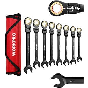 Prime Members: 8-Pc WorkPro SAE Flex Head Ratcheting Combination Wrench Set $30 + Free S&H