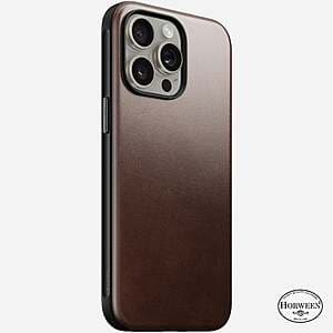 Nomad Apple iPhone 15 Pro Max Smartphone Case: Modern Horween Leather (2 Colors) $17 & More + Free Shipping on $50+
