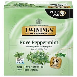 Select Amazon Accts: 100-Ct Twinings Pure Herbal Tea Bags (Pure Peppermint) $7.10 w/ S&S