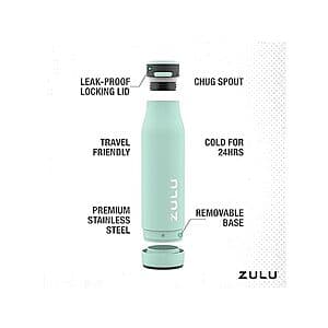 24oz Zulu Ace Vacuum Insulated Stainless Steel Water Bottle w/ Spout (Yucca) $9 + Free S/H w/ Prime
