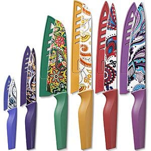 6-pc Astercook Paisley Pattern Knife Set w/ Covers $13