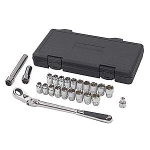 23-Piece Gearwrench 3/8" 6-Point Pass Thru SAE/Metric Mechanics Tool Set $56 + Free S/H